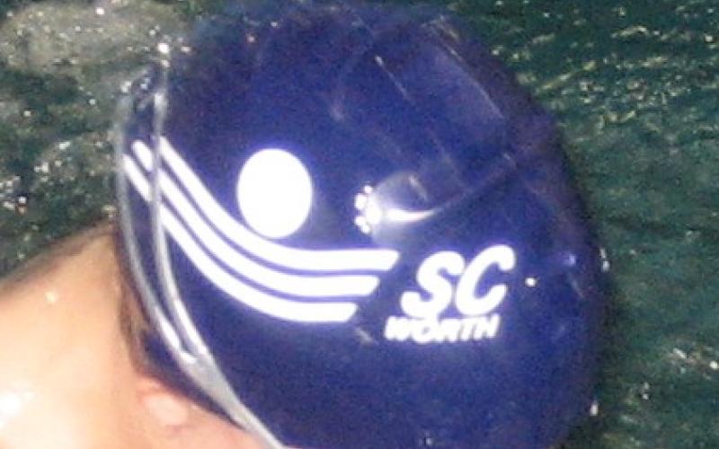 Badekappen 2006 - 2011 (blau mit weißer Schrift)